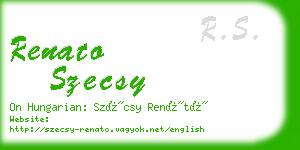 renato szecsy business card